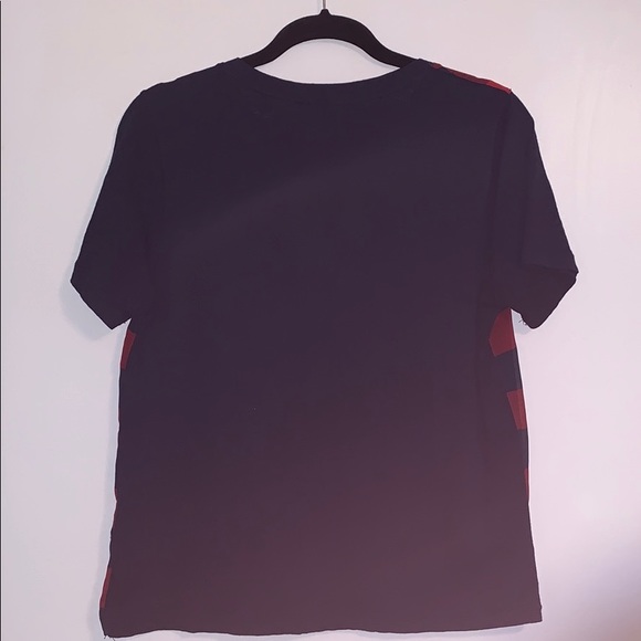 J.Crew navy & red buffalo check sequin top - Picture 4 of 4